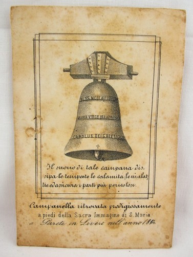Incisione campanella trovata - incisione,